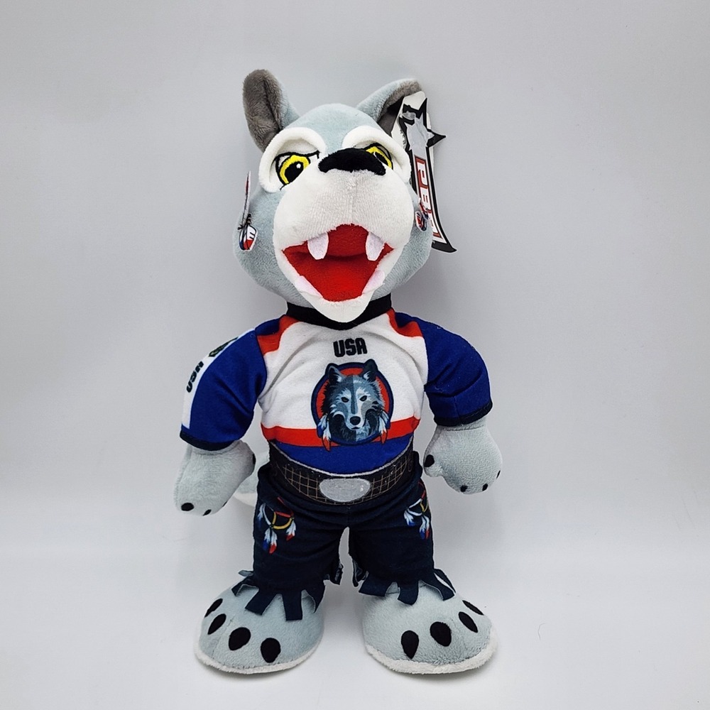 PBR Wolf Plush Global Cup Mascot Professional Bull Riding Sport NWT